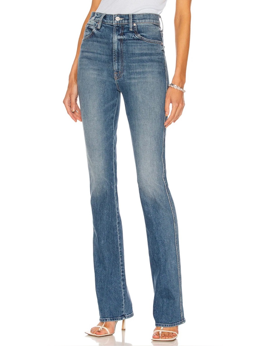 Mother Superior High Waisted Smokin Double Heel Beyond The Sky Jeans